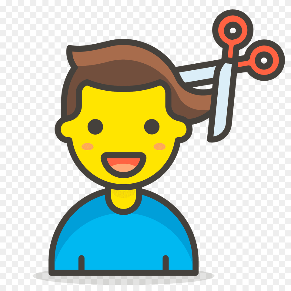 Man Getting Haircut Emoji Clipart, Face, Head, Person Png