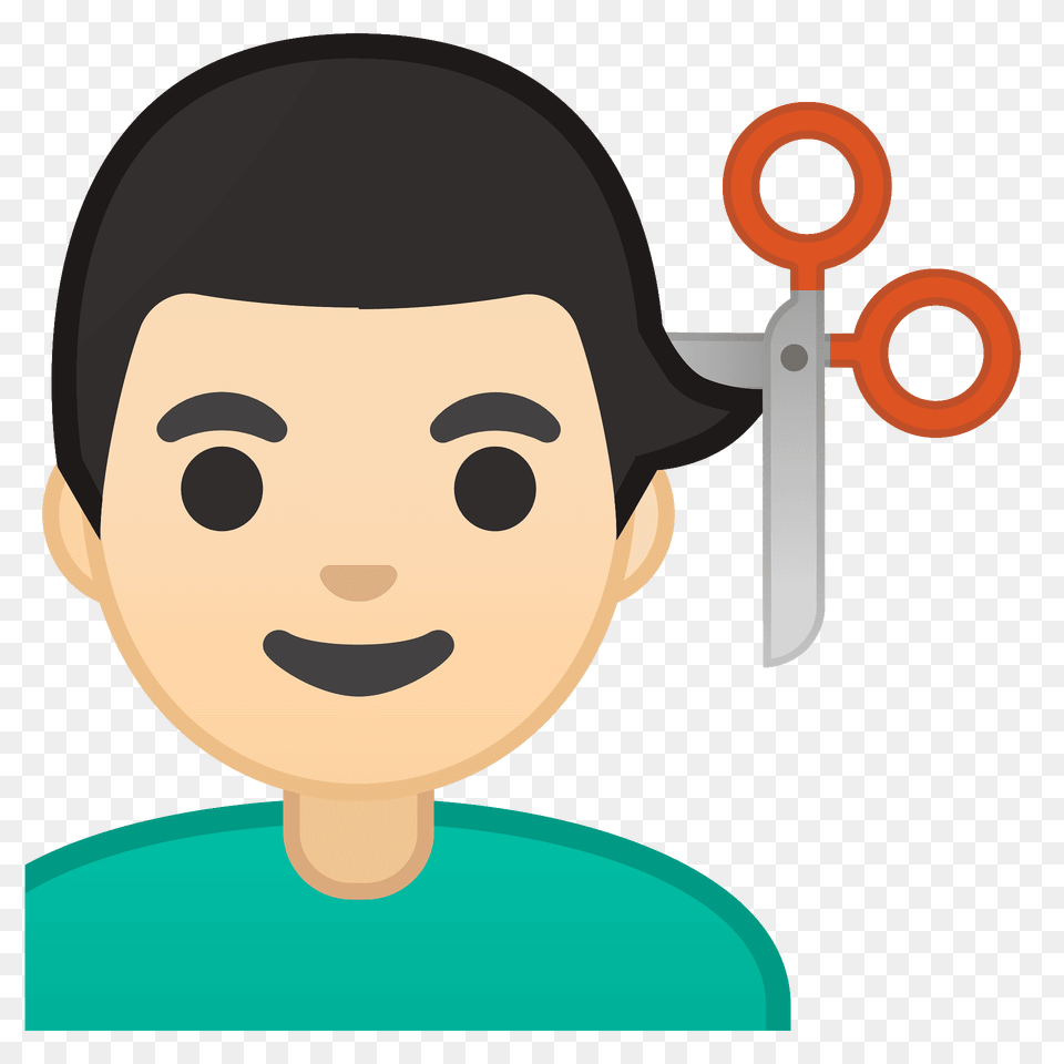 Man Getting Haircut Emoji Clipart, Face, Head, Person, Baby Free Transparent Png