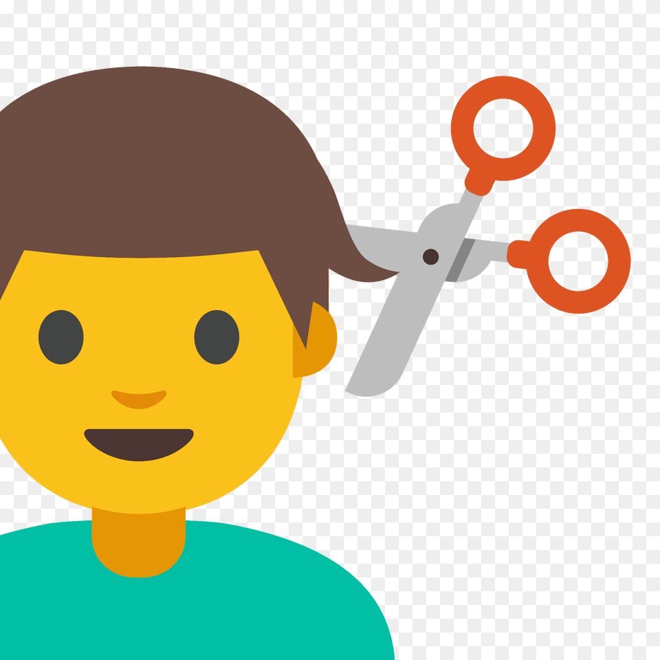 Man Getting Haircut Emoji Clipart, Face, Head, Person Png Image