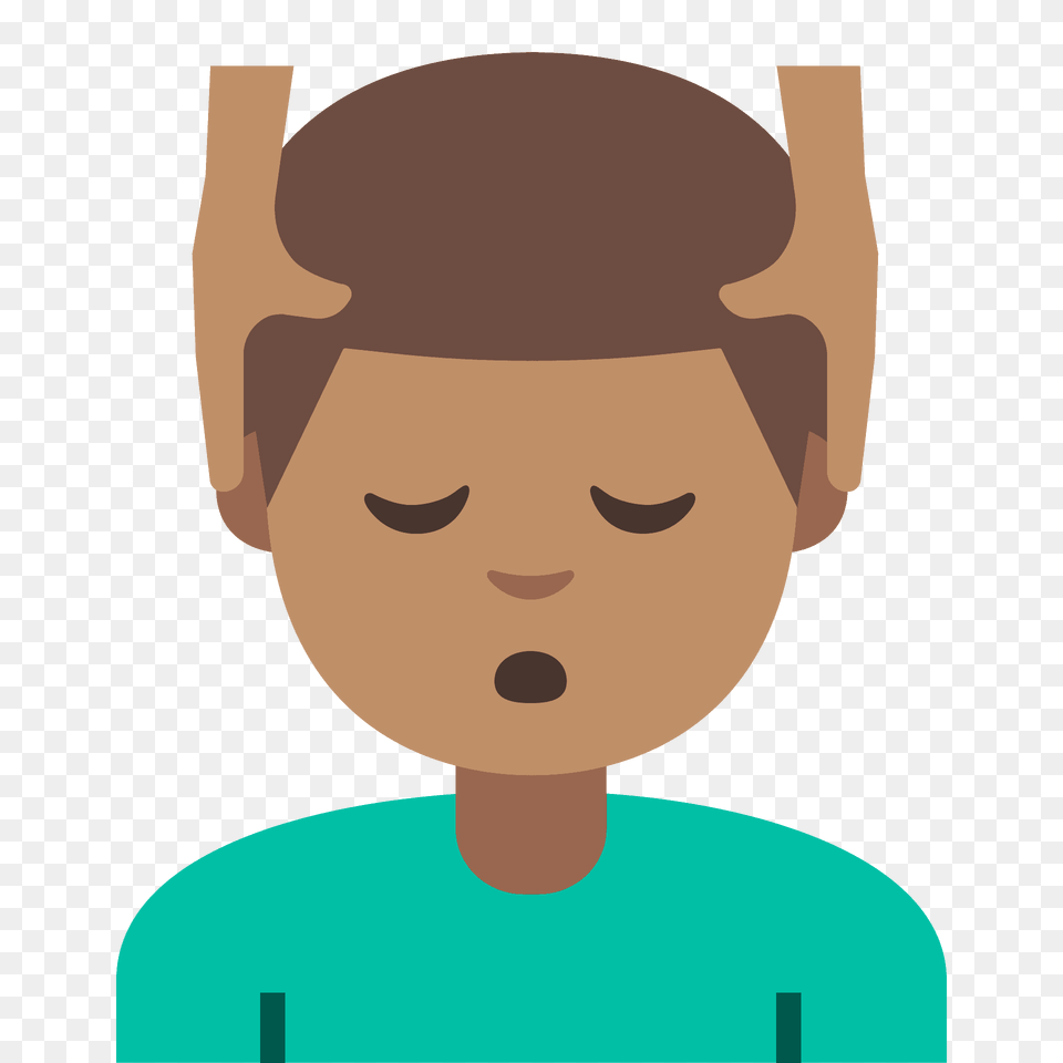 Man Getting Massage Emoji Clipart, Head, Person, Face, Photography Free Png Download