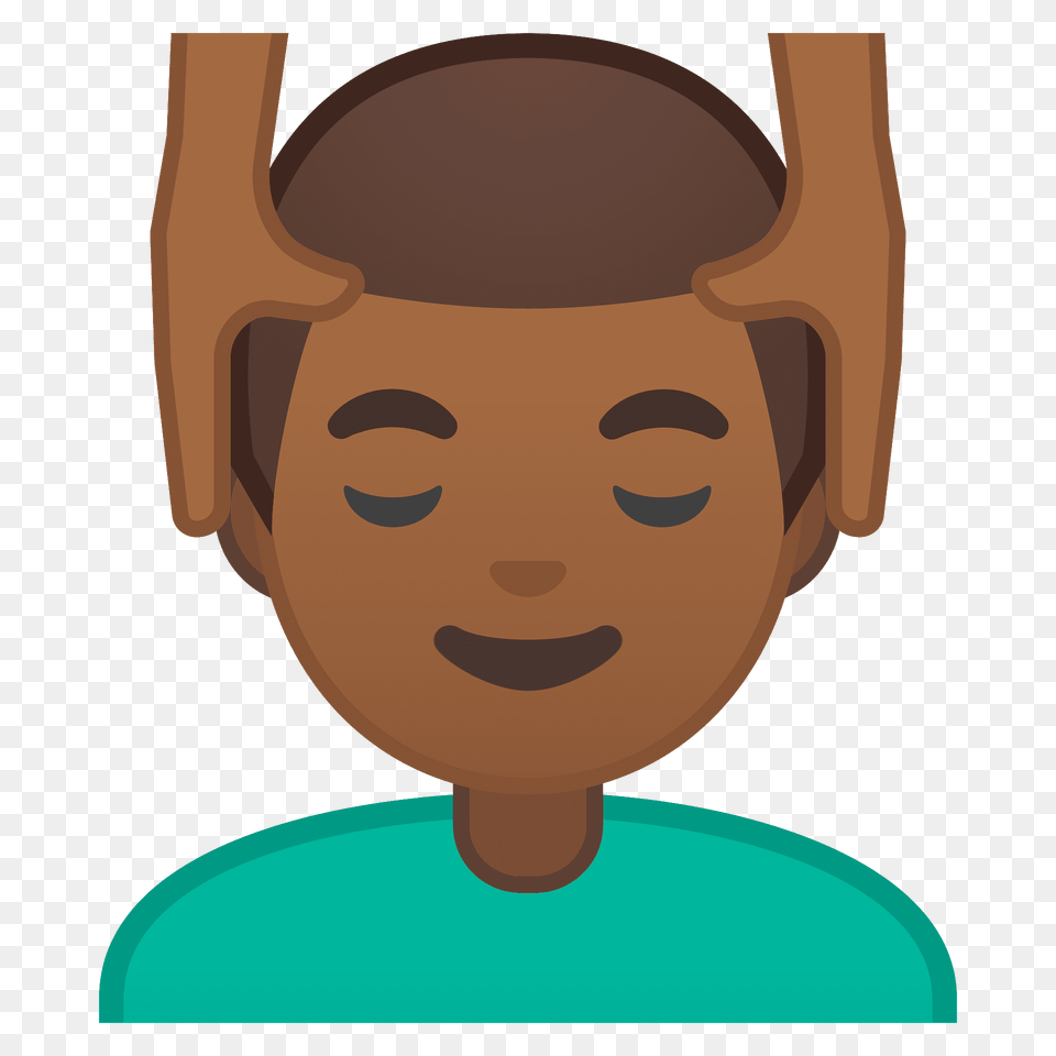 Man Getting Massage Emoji Clipart, Face, Head, Person, Photography Png Image