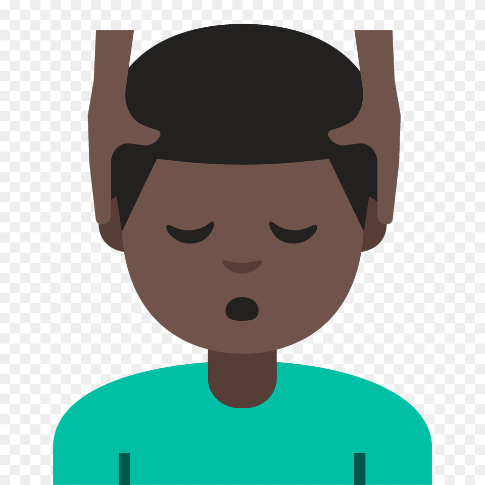 Man Getting Massage Emoji Clipart, Person, Face, Head, People Free Transparent Png