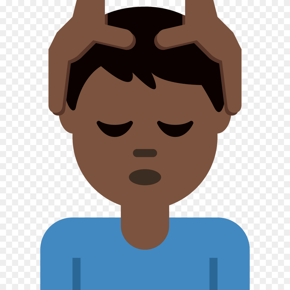 Man Getting Massage Emoji Clipart, Head, Person, Face Free Png