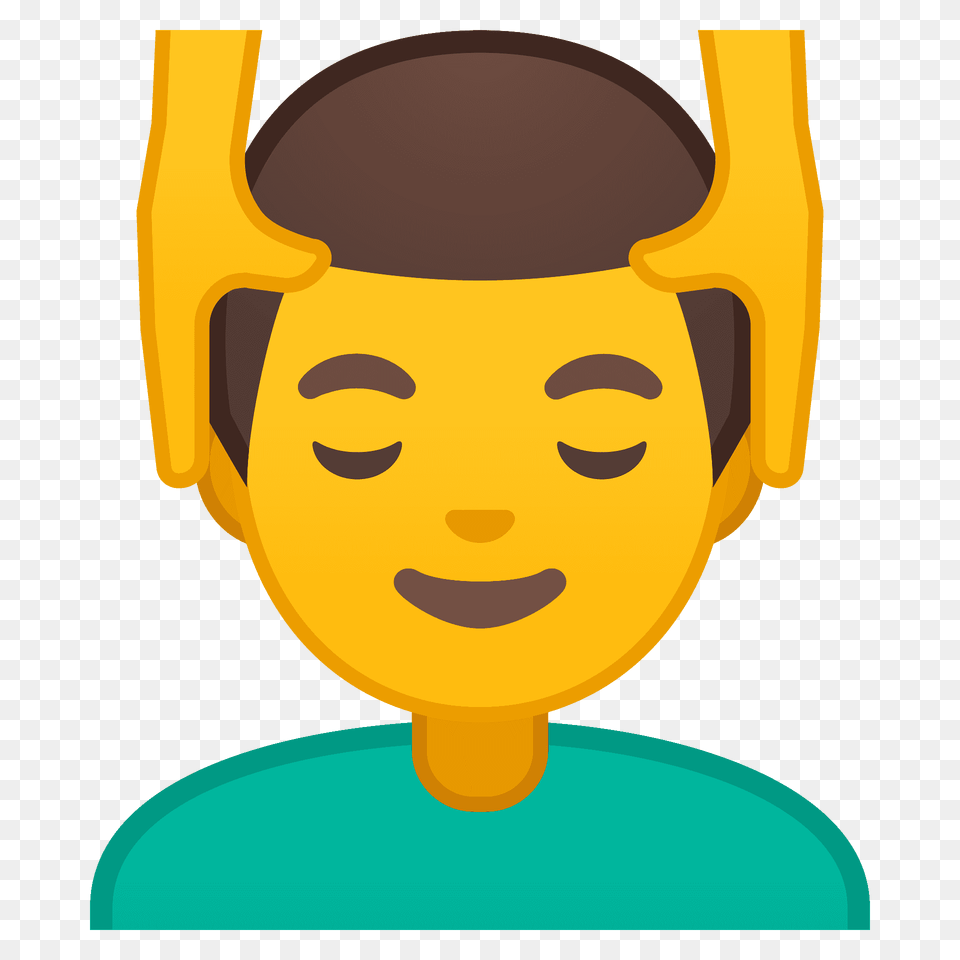 Man Getting Massage Emoji Clipart, Face, Head, Person, Photography Png