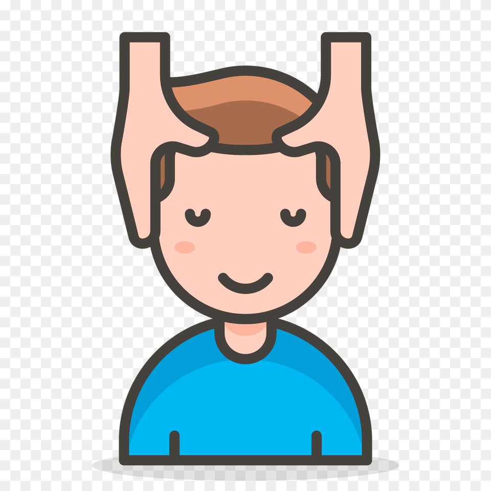Man Getting Massage Emoji Clipart, Face, Head, Person, Baby Free Transparent Png
