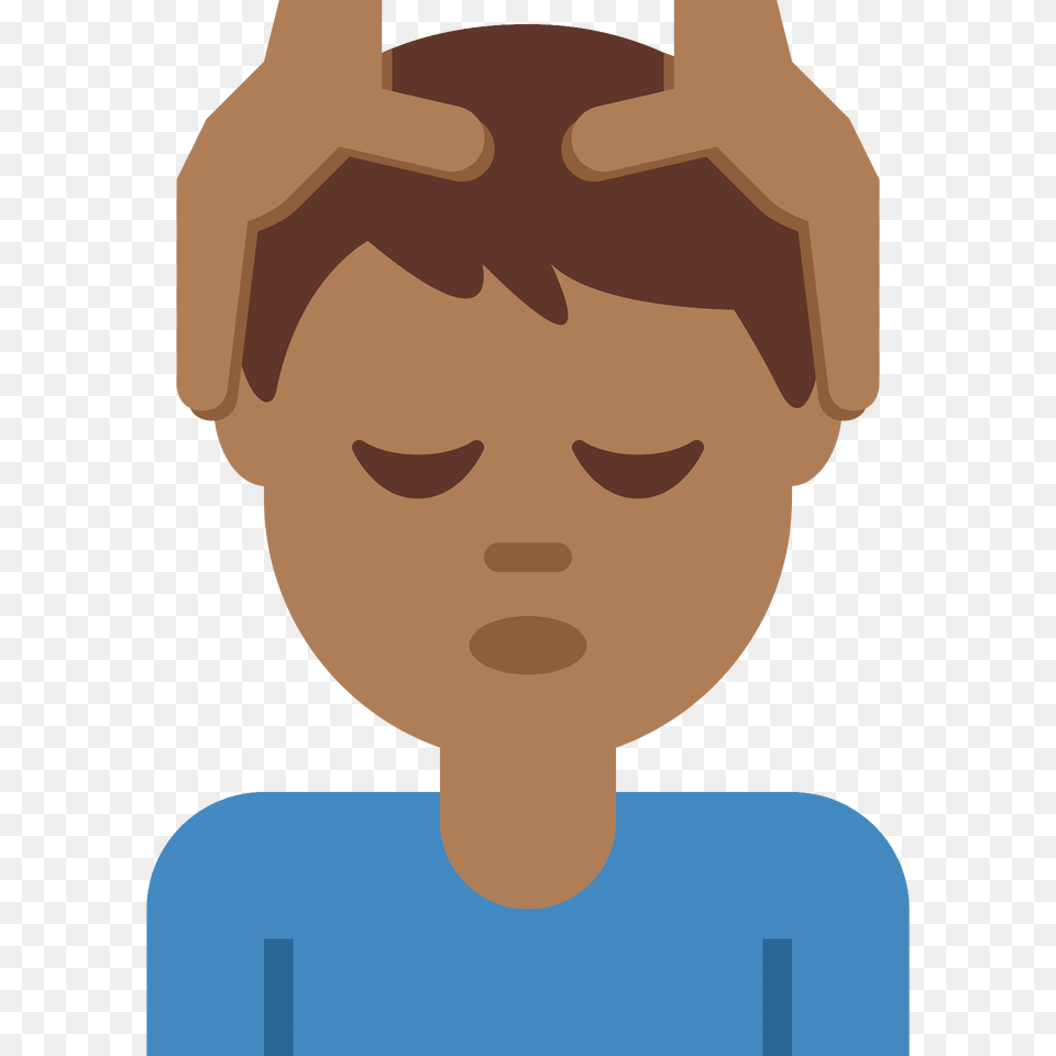 Man Getting Massage Emoji Clipart, Head, Person, Face, Photography Png Image