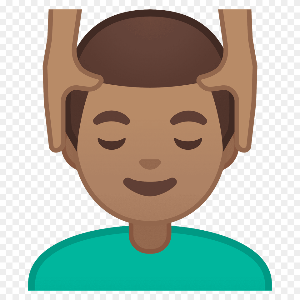 Man Getting Massage Emoji Clipart, Face, Head, Person, Photography Free Transparent Png