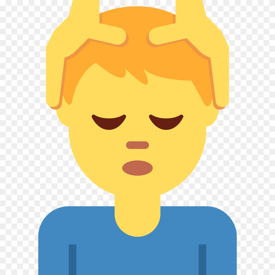 Man Getting Massage Emoji Clipart, Baby, Person, Face, Head Png Image