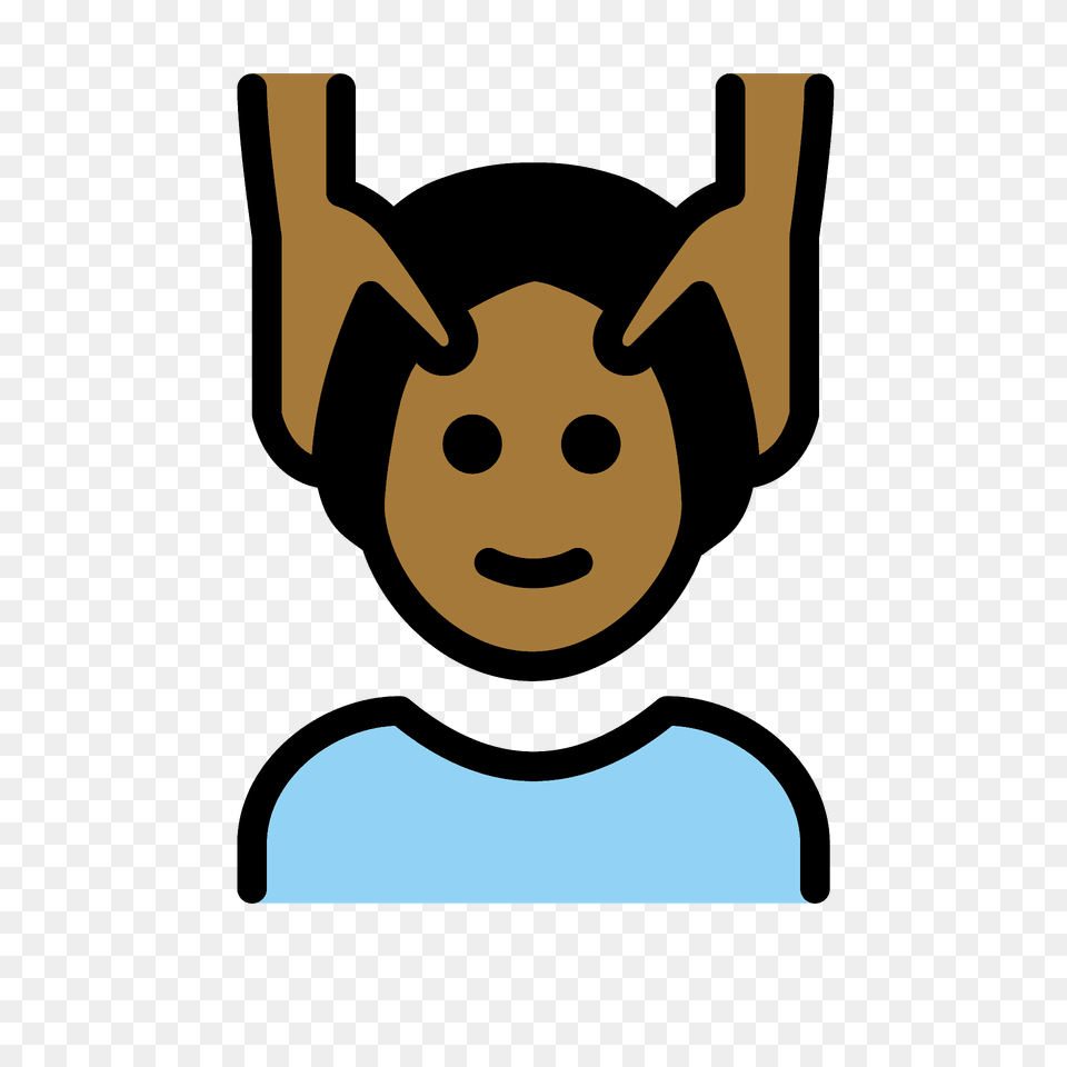 Man Getting Massage Emoji Clipart, Head, Person, Animal, Kangaroo Png Image