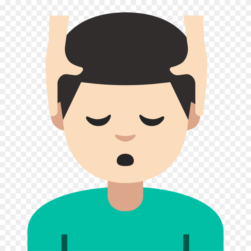 Man Getting Massage Emoji Clipart, Person, Face, Head, People Free Png Download