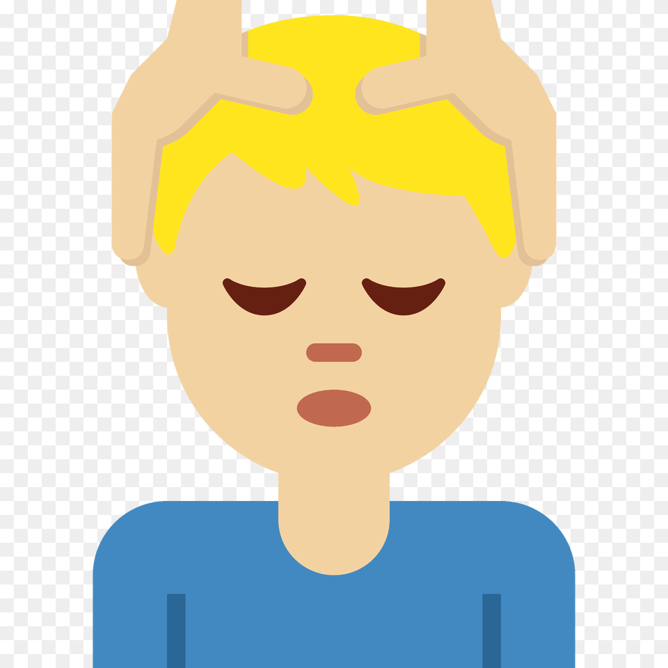 Man Getting Massage Emoji Clipart, Baby, Person, Face, Head Free Png