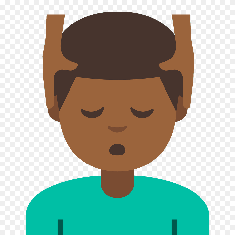 Man Getting Massage Emoji Clipart, Person, Face, Head, Photography Png Image