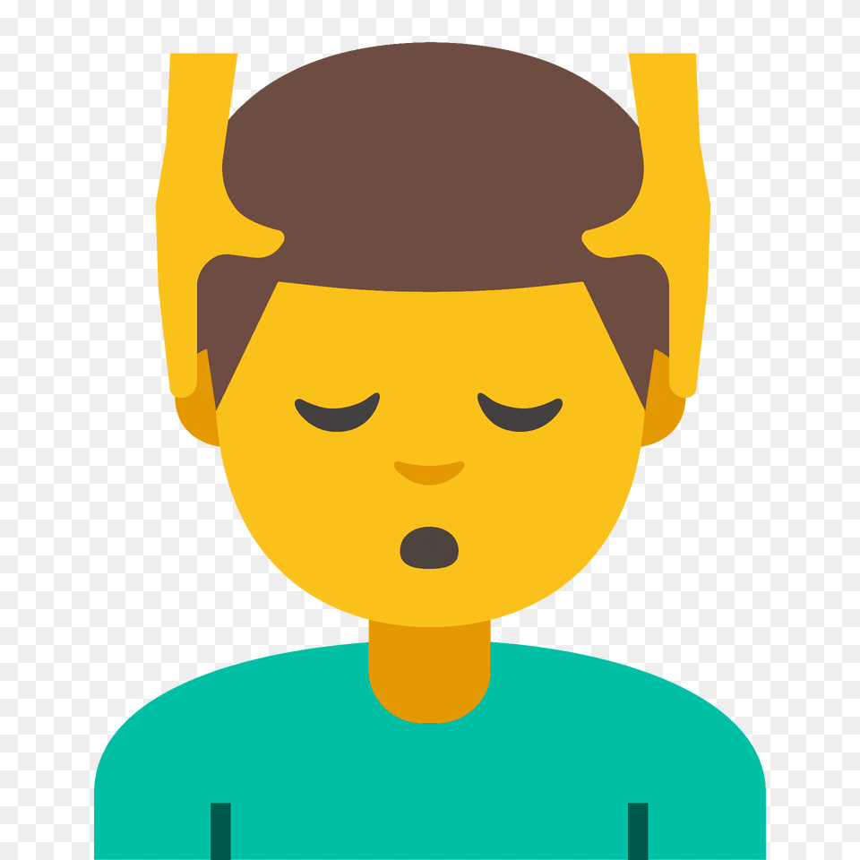 Man Getting Massage Emoji Clipart, Baby, Person, Face, Head Png Image