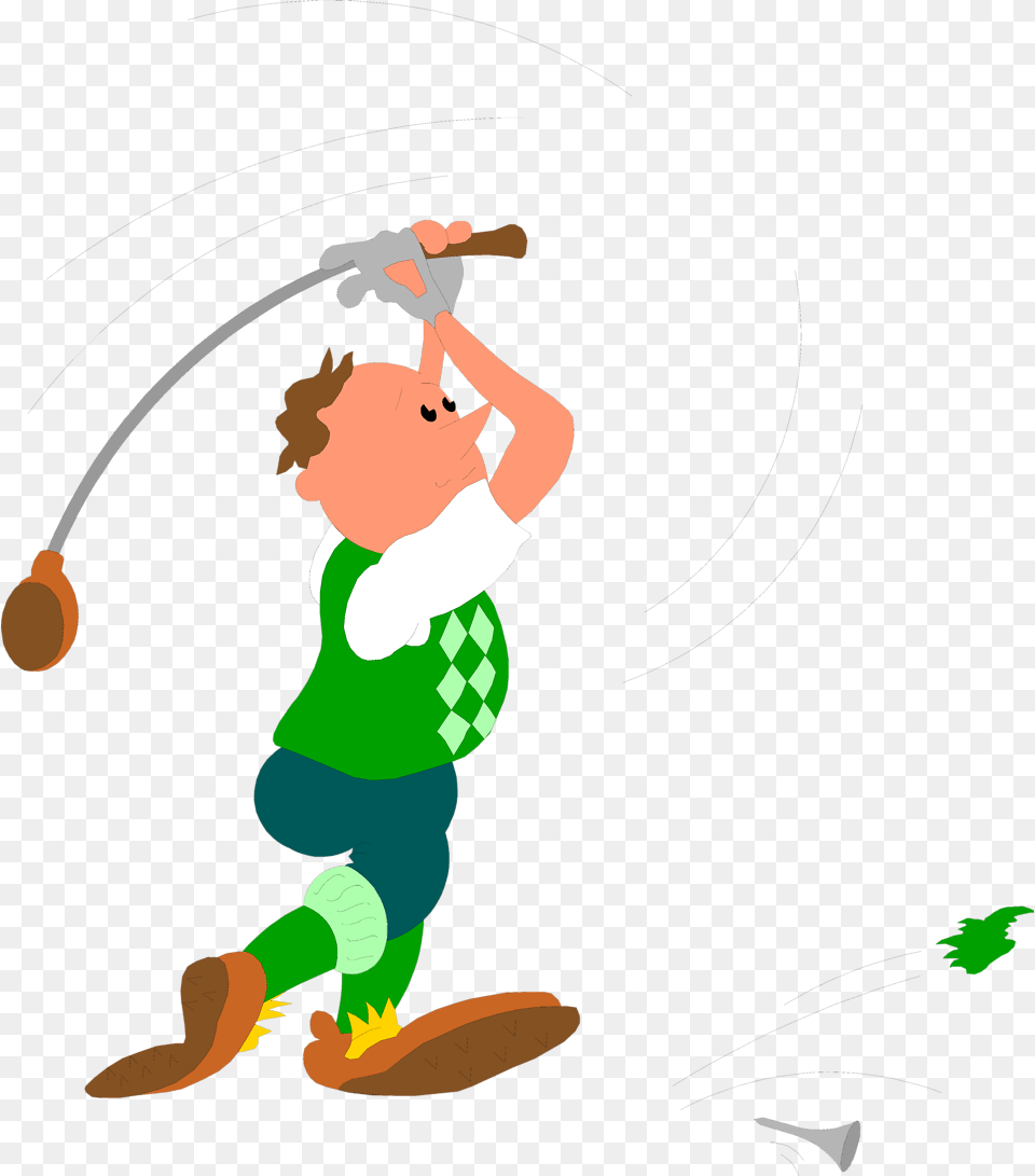 Man Golfer Cliparts, Baby, Person, Acrobatic, Pole Vault Png Image