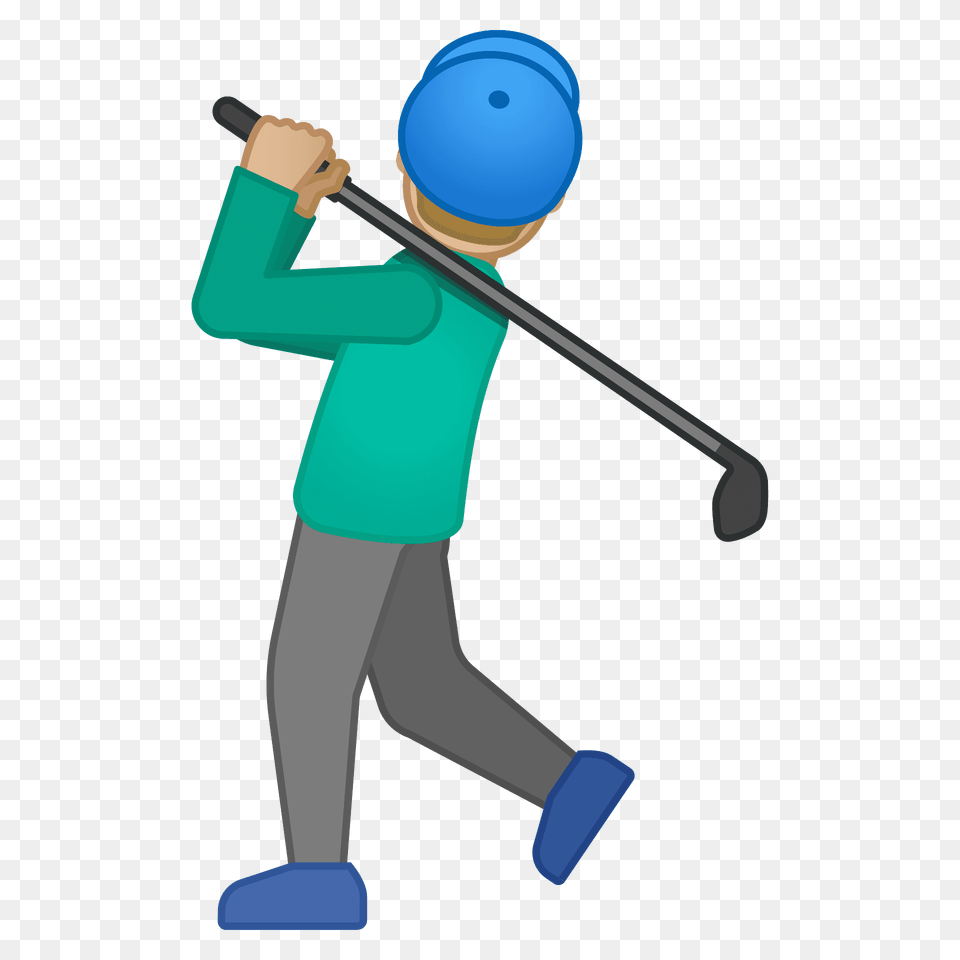 Man Golfing Emoji Clipart, People, Person, Walking, Baseball Free Png Download
