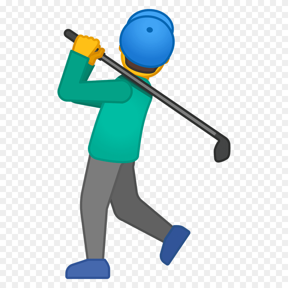 Man Golfing Emoji Clipart, People, Person, Cleaning Png Image