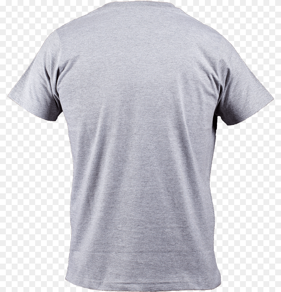 Man Gray T Shirt Clipart Transparent T Shirt Backside, Clothing, T-shirt, Adult, Male Free Png