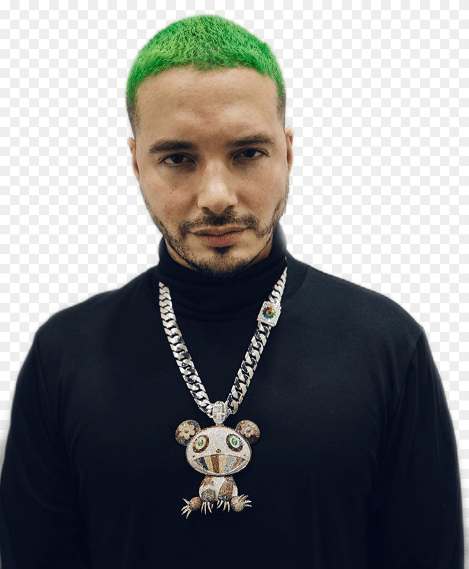 Man Green Jbalvin Freetoedit Takashi Murakami J Balvin, Accessories, Necklace, Jewelry, Male Png Image