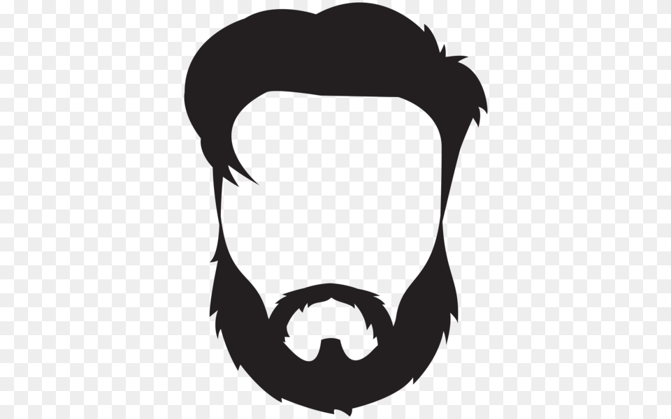 Man Hair Beard Mustache Clip Art, Stencil, Person Free Transparent Png