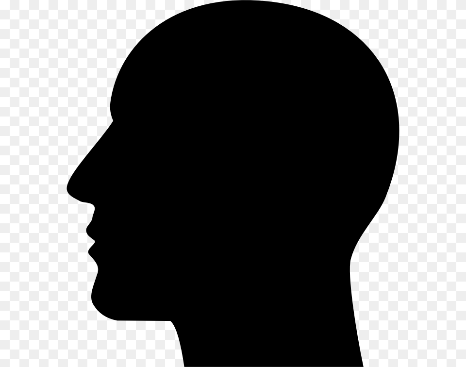 Man Head Silhouette Galvos Siluetas, Gray Free Png