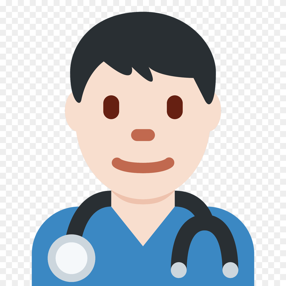Man Health Worker Emoji Clipart, Baby, Person, Photography, Face Png