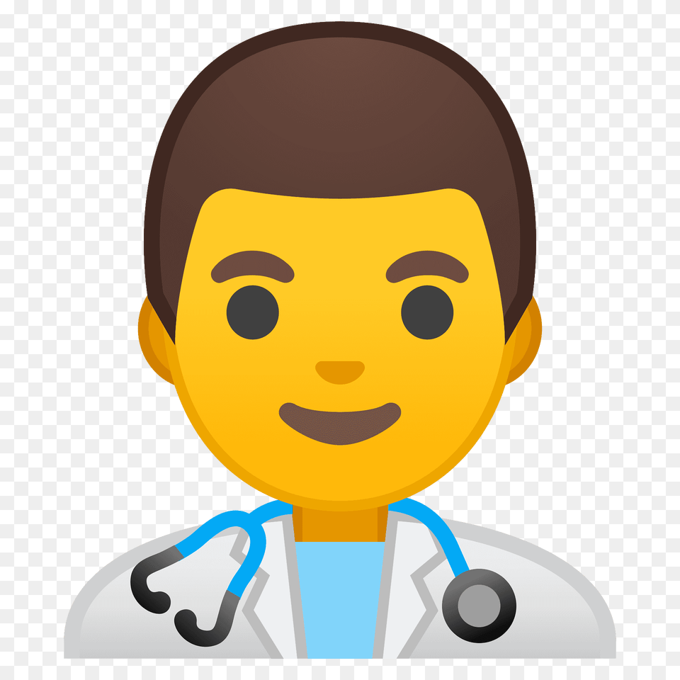 Man Health Worker Emoji Clipart, Clothing, Coat, Face, Head Free Png