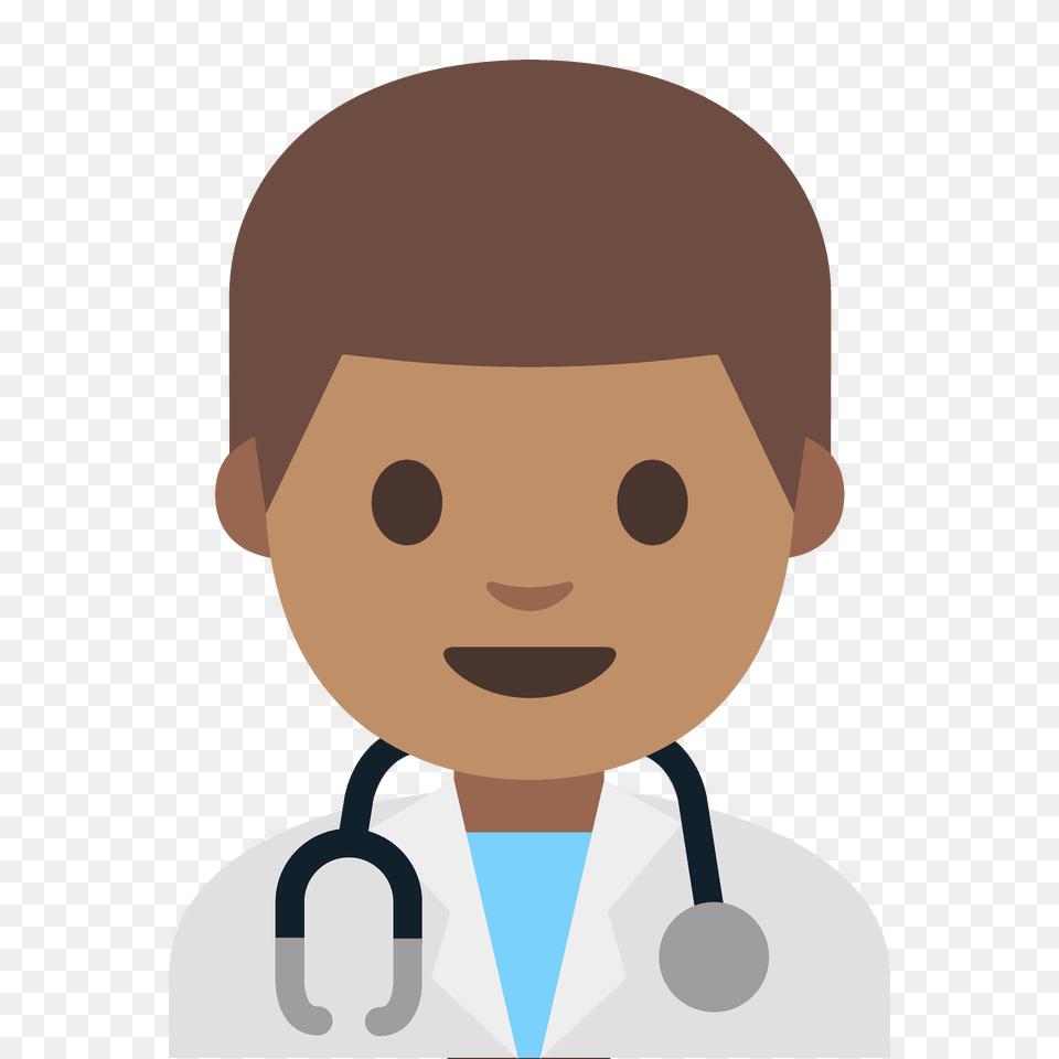Man Health Worker Emoji Clipart, Clothing, Coat, Lab Coat, Person Free Png Download