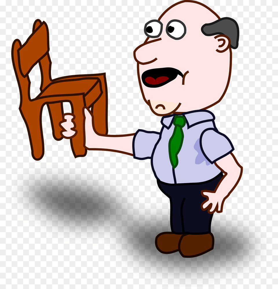 Man Holding A Chair Clipart, Baby, Cartoon, Person, Face Free Transparent Png