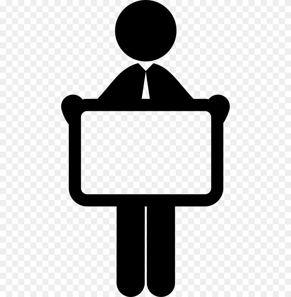 Man Holding Blank Billboard Icon Pregnant Women, Stencil Free Png