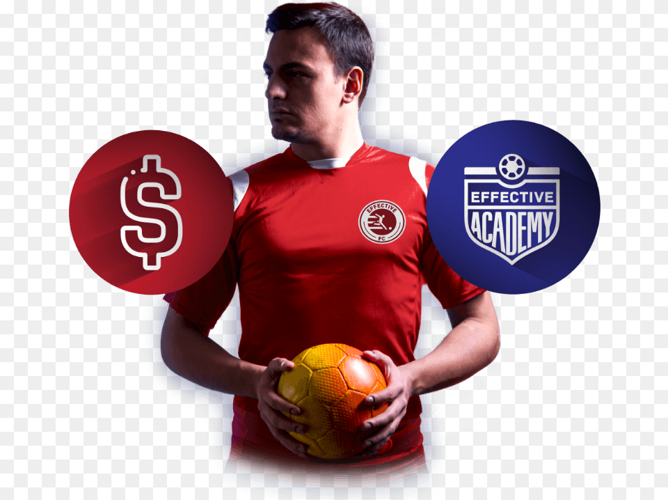 Man Holding Football, T-shirt, Shirt, Soccer, Soccer Ball Png