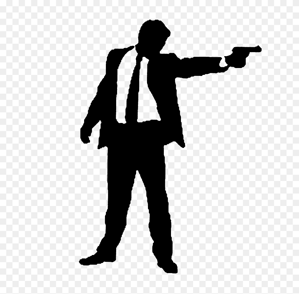 Man Holding Gun Transparent Images, Gray Png Image