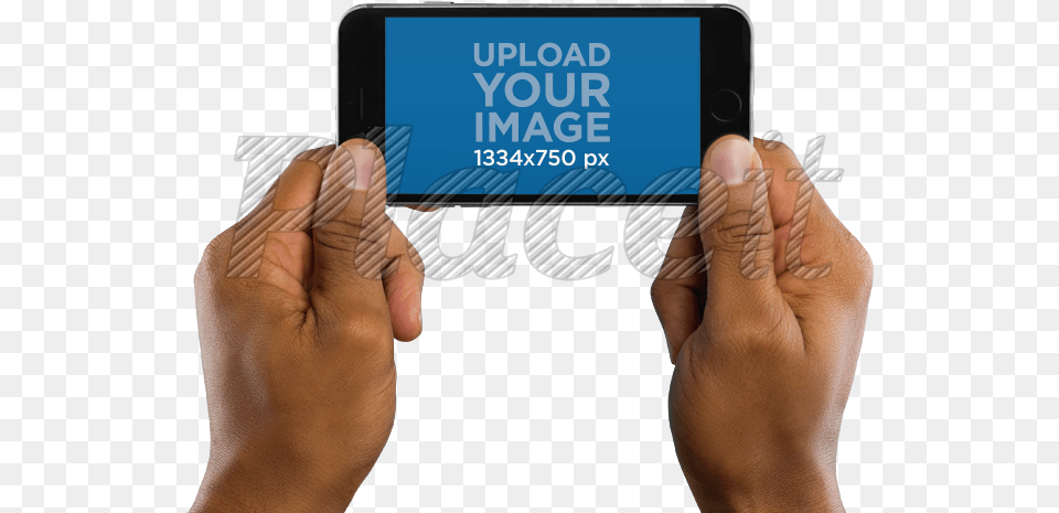Man Holding Iphone 6 Mockup With Both Hands Iphone 6, Hand, Body Part, Finger, Person Free Png