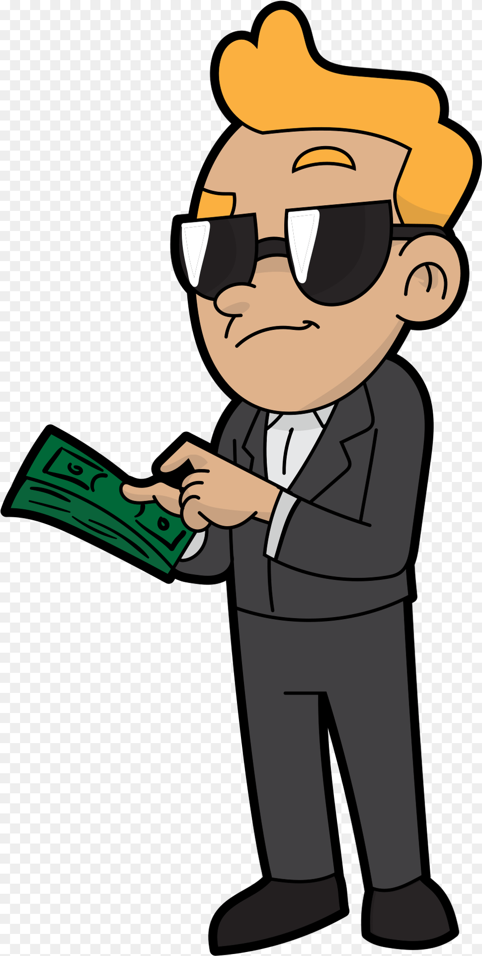 Man Holding Money Clipart, Cartoon, Person, Face, Head Free Png