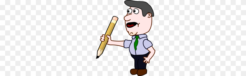 Man Holding Pencil Clip Art, Person, Face, Head Png