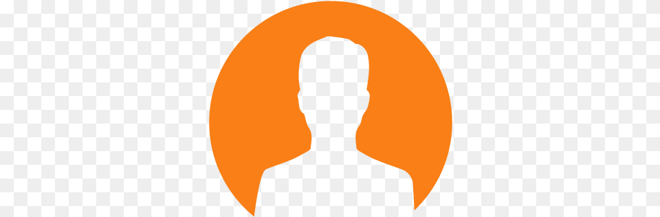 Man Icon Desert Foothills Gardens Nursery Inc Person Icon In Circle Orange, Photography, Silhouette, Adult, Male Free Png Download