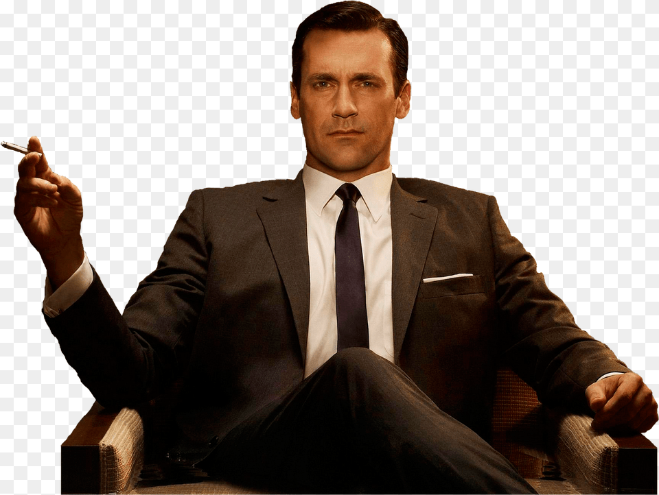 Man Image Don Draper, Accessories, Suit, Sitting, Person Free Transparent Png