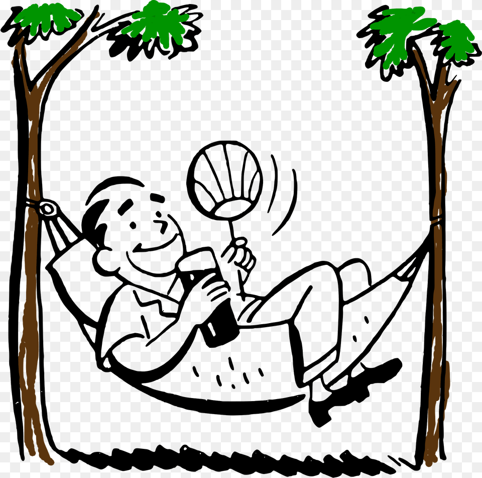 Man In A Hammock Clipart, Furniture, Person, Face, Head Png Image