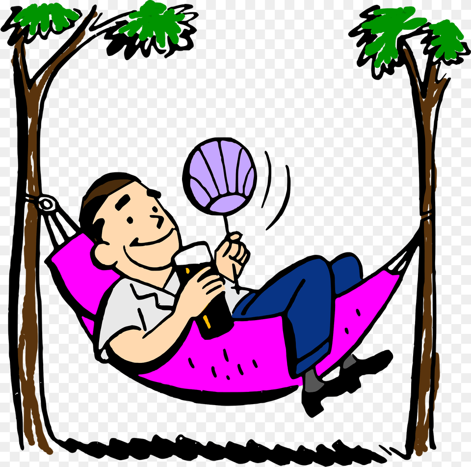 Man In A Hammock Clipart, Furniture, Baby, Face, Head Free Png