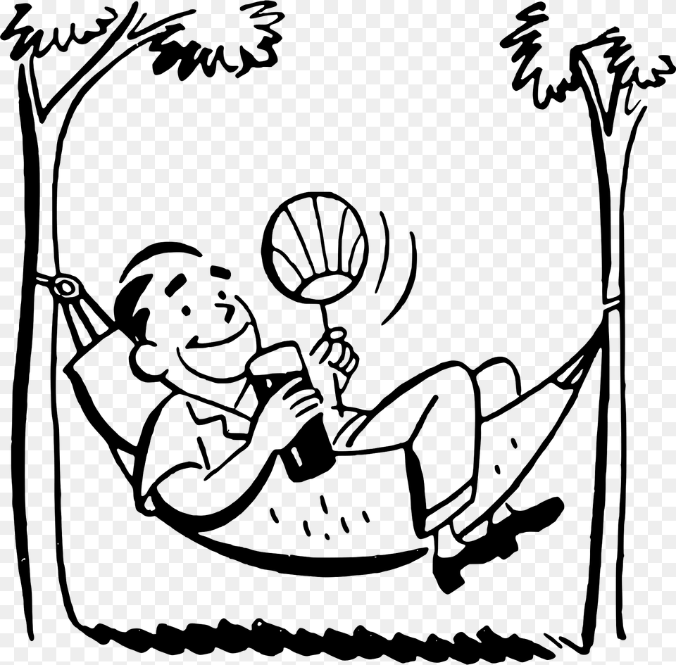 Man In A Hammock Clipart, Furniture, Face, Head, Person Free Transparent Png