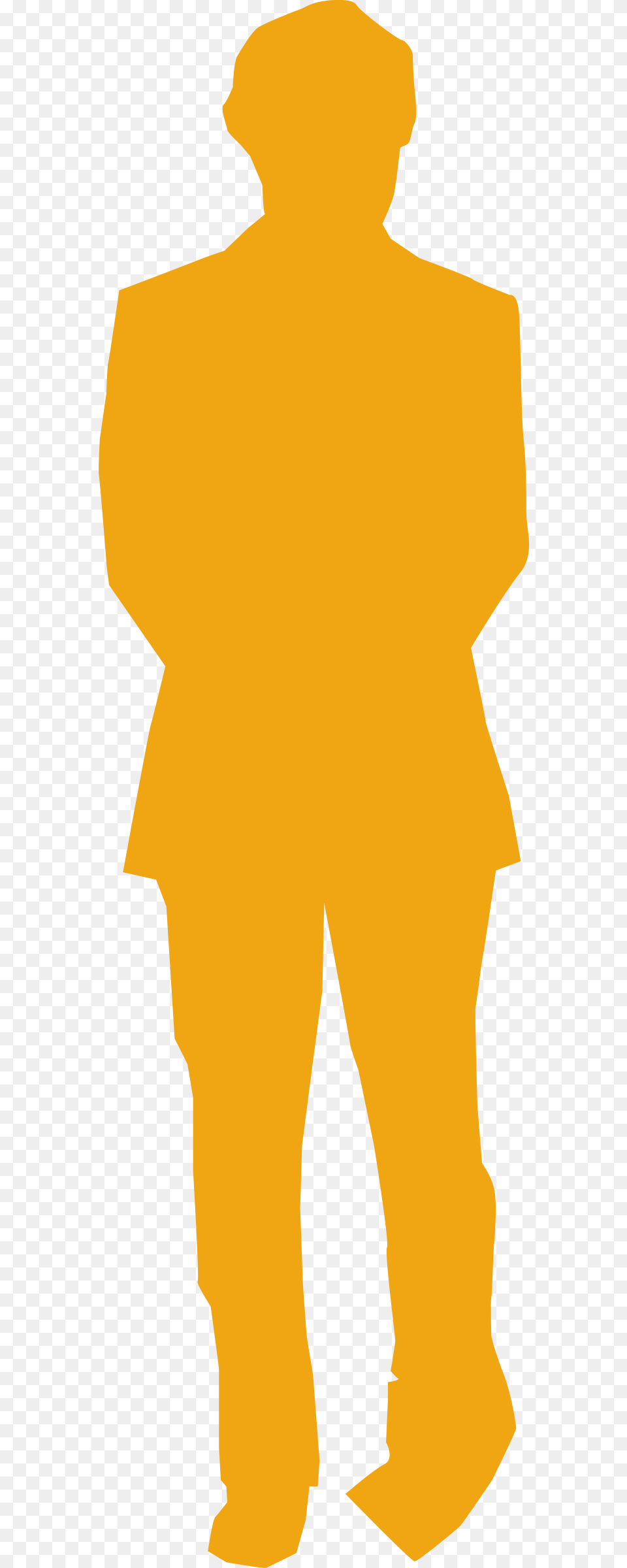 Man In A Yellow Suit, Adult, Male, Person, Silhouette Free Png