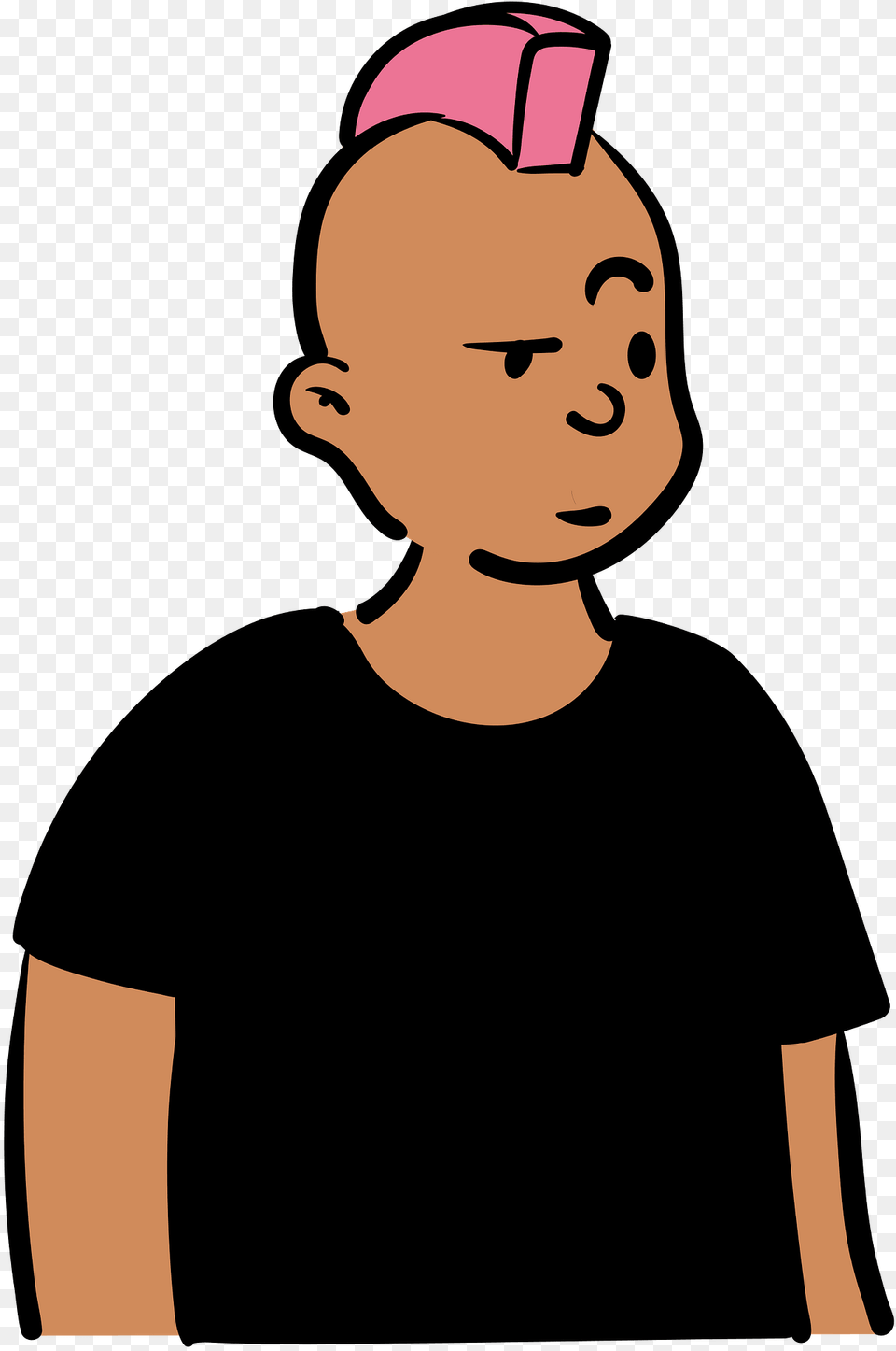 Man In Black T Shirt Clipart, T-shirt, Portrait, Clothing, Face Free Png