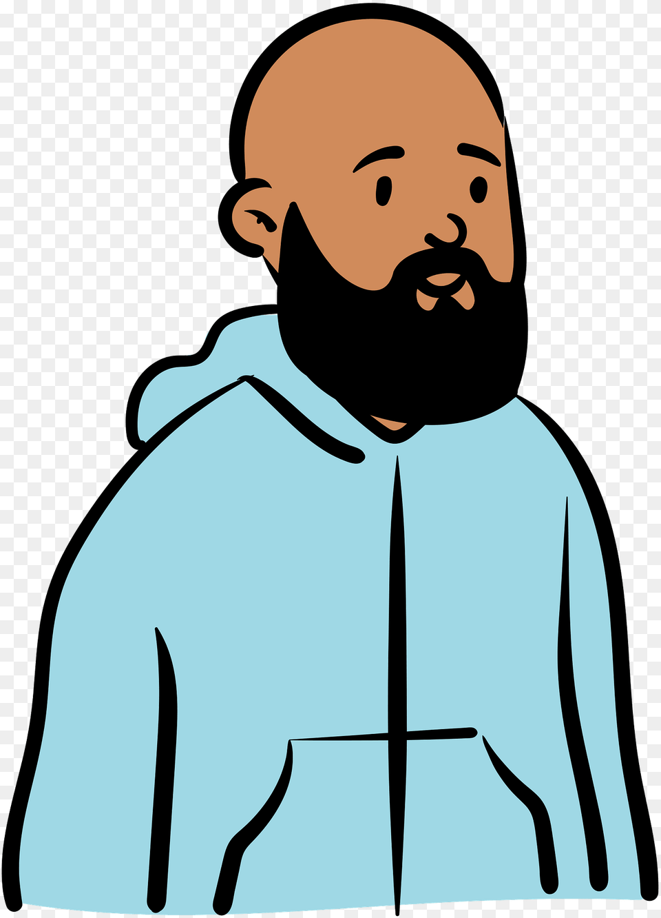 Man In Blue Hoodie Clipart, Head, Person, Face, Adult Png Image