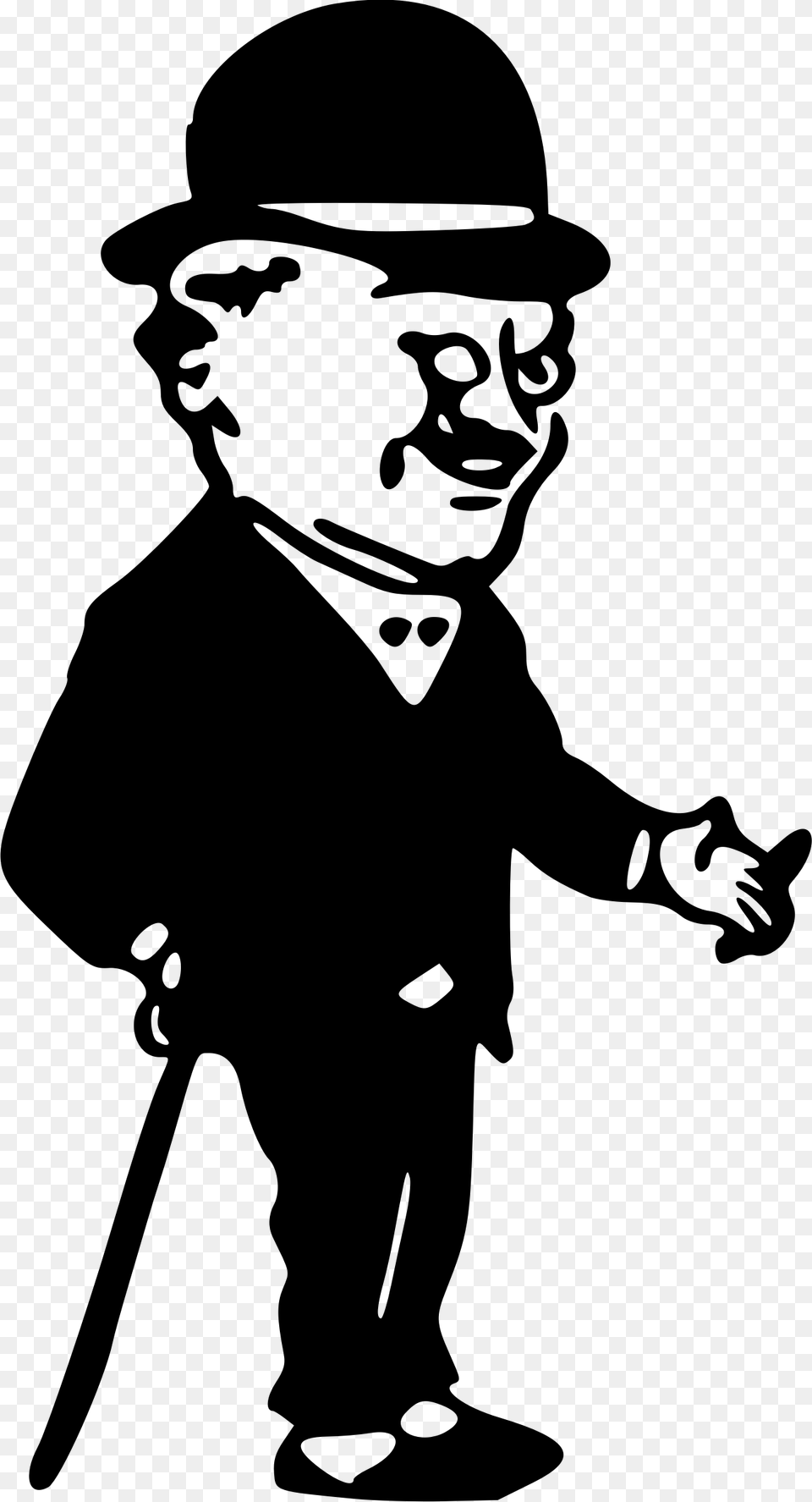 Man In Bowler Hat Top Hat Clip Art Bowler Hat Guy Clip Art, Gray Free Transparent Png