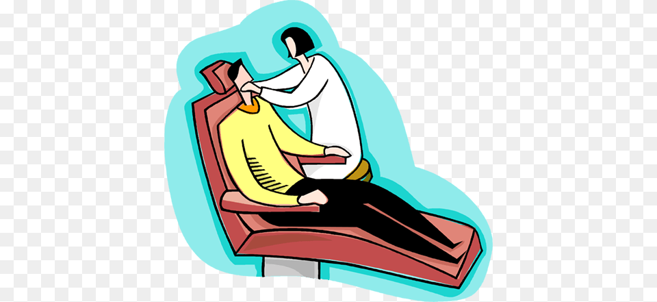 Man In Dentist Chair Royalty Vector Clip Art Illustration, Massage, Person, Head Png Image
