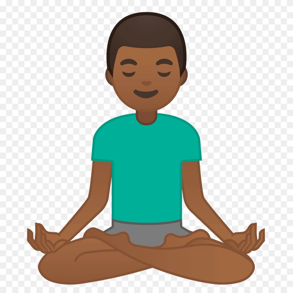 Man In Lotus Position Emoji Clipart, Person, Fitness, Sport, Working Out Png