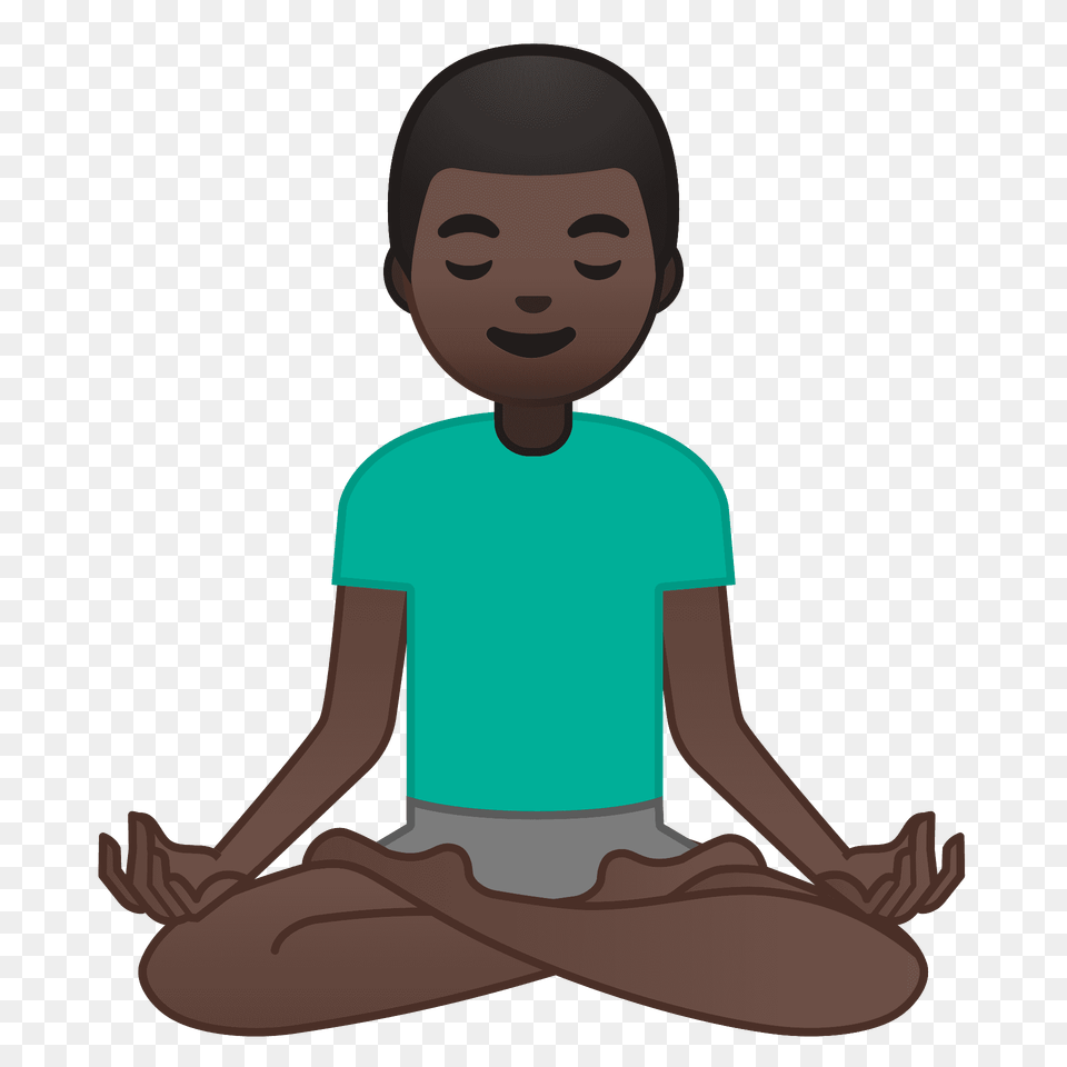Man In Lotus Position Emoji Clipart, Person, Fitness, Sport, Working Out Png