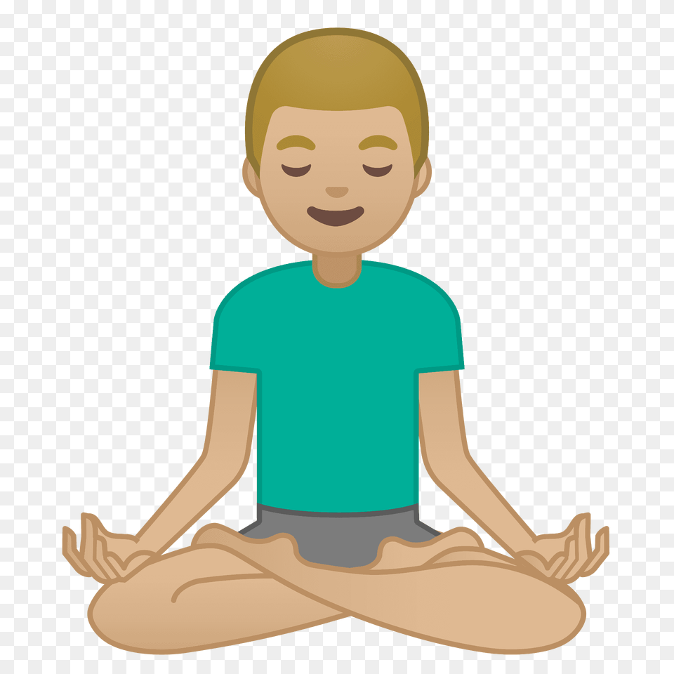 Man In Lotus Position Emoji Clipart, Baby, Person, Fitness, Sport Free Png