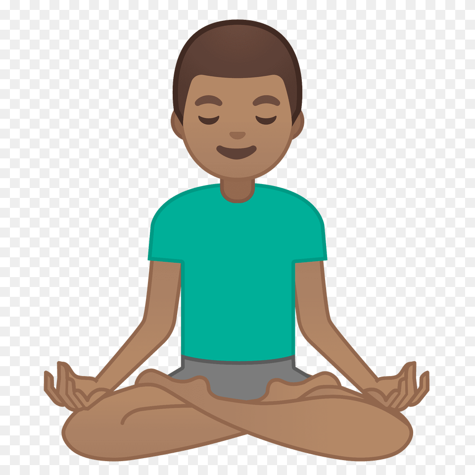 Man In Lotus Position Emoji Clipart, Person, Fitness, Sport, Working Out Free Transparent Png