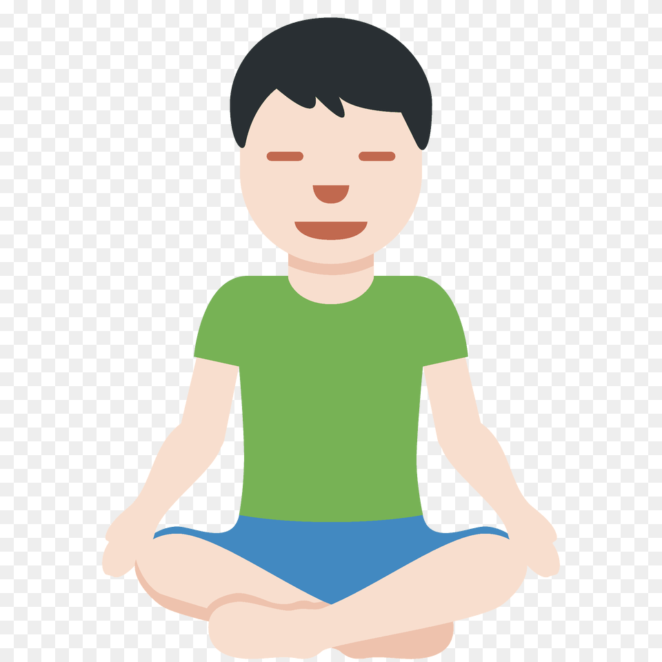 Man In Lotus Position Emoji Clipart, Baby, Person, Face, Head Free Png Download