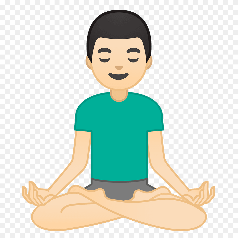 Man In Lotus Position Emoji Clipart, Baby, Person, Fitness, Sport Free Png Download